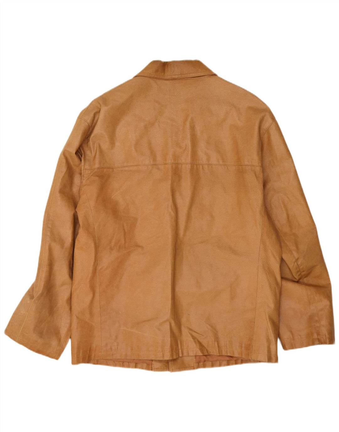VINTAGE Mens Leather Jacket IT 50 Large Brown Leather
