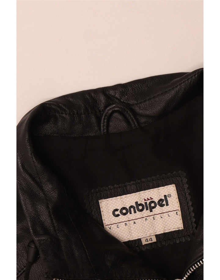 Conbipel Dame Læder Gilet IT 44 Medium Sort