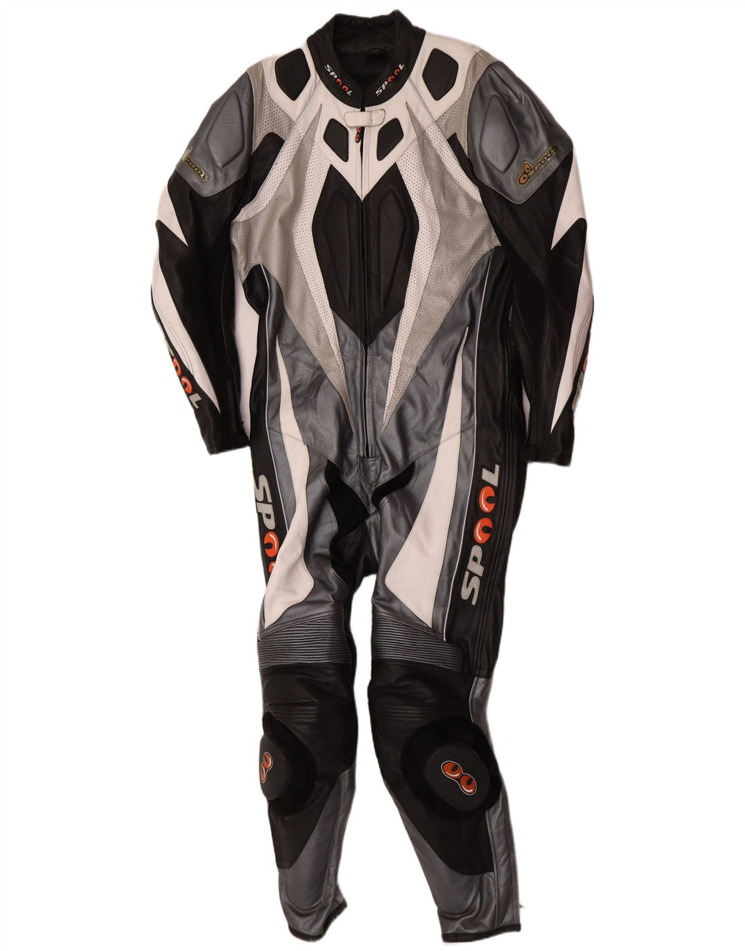 Spool Herre grafisk læder Jumpsuit IT 52 XL W36 L30 sort læder