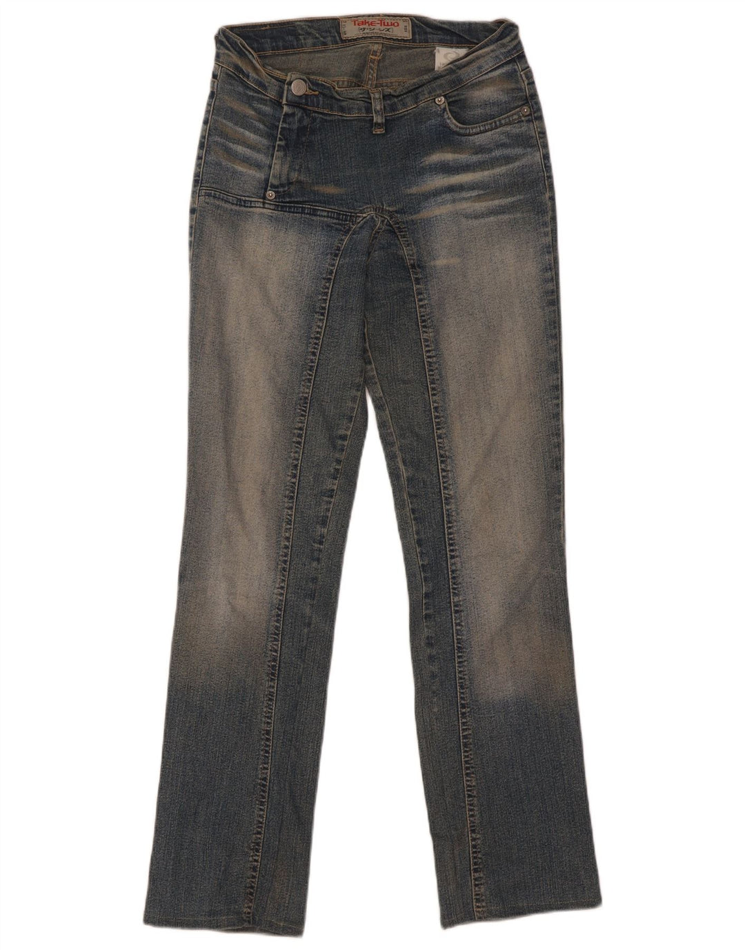 Take Two Dame Straight Jeans Størrelse 27 W27 L30 Blå Bomuld