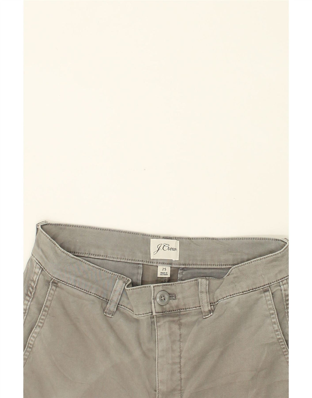 J. CREW Womens Straight Chino Trousers W25 L25  Grey Cotton | Vintage J. Crew | Thrift | Second-Hand J. Crew | Used Clothing | Messina Hembry 