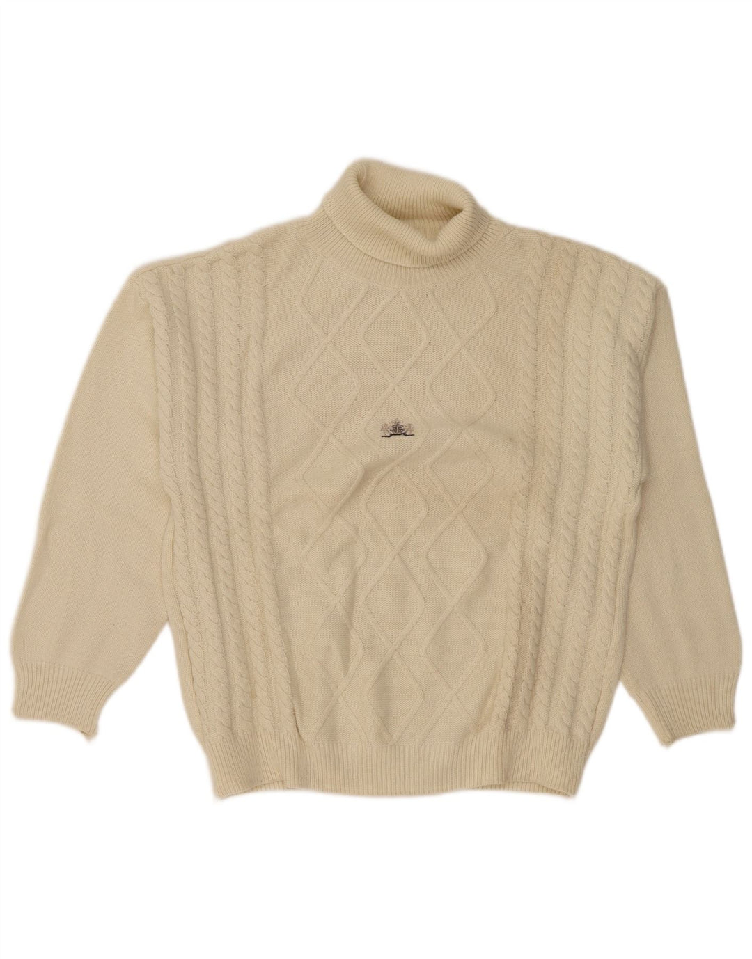 Vintage Herre rullehals sweater Large Off White