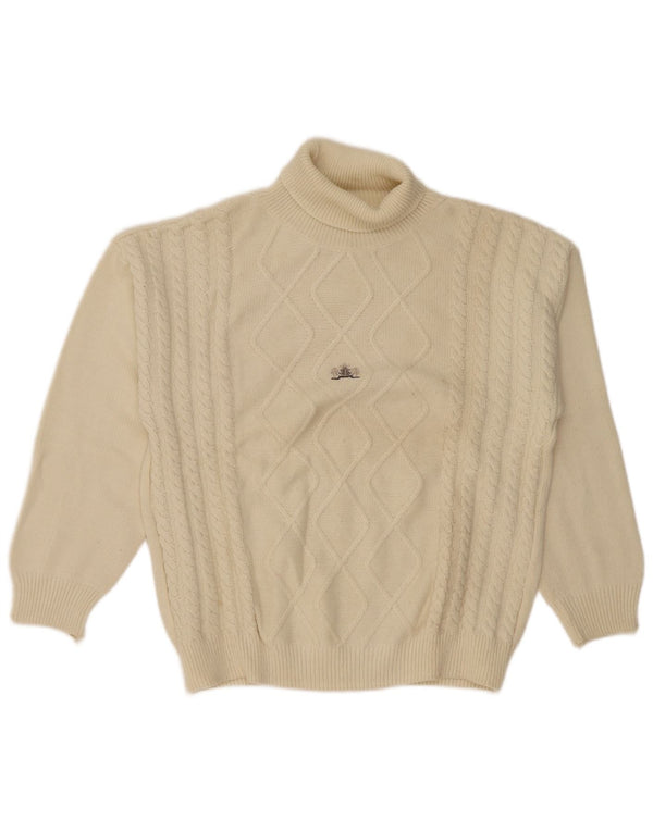 Vintage Herre rullehals sweater Large Off White