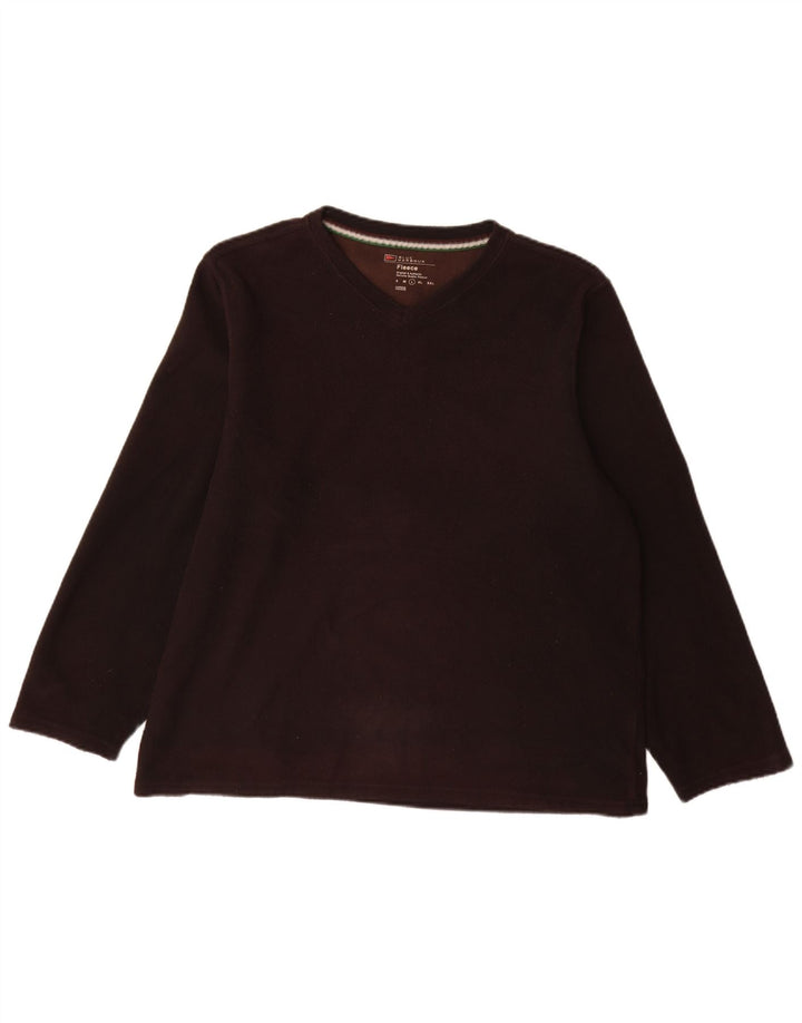 Marks & Spencer Herre Blue Harbor Fleece Jumper Stor brun polyester