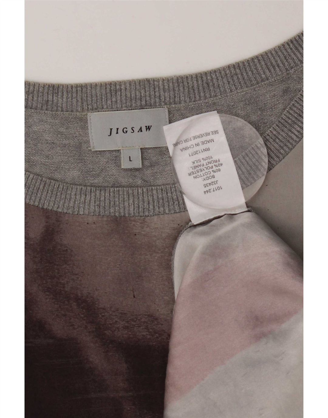 Jigsaw Womens Boat Neck Jumper Sweater UK 16 Large Multicolor