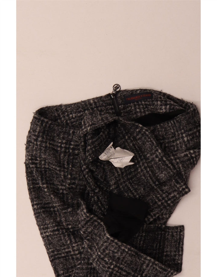 Trussardi Pencil Nederdel til kvinder IT 42 Medium W30 Grå ternet polyester
