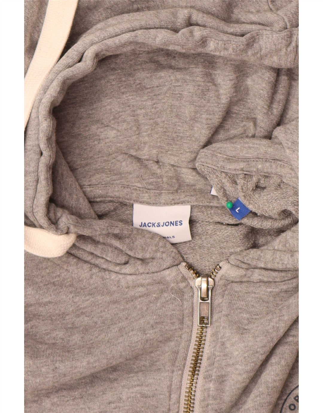 Jack & Jones Hættetrøje med lynlås til mænd Stor grå bomuld