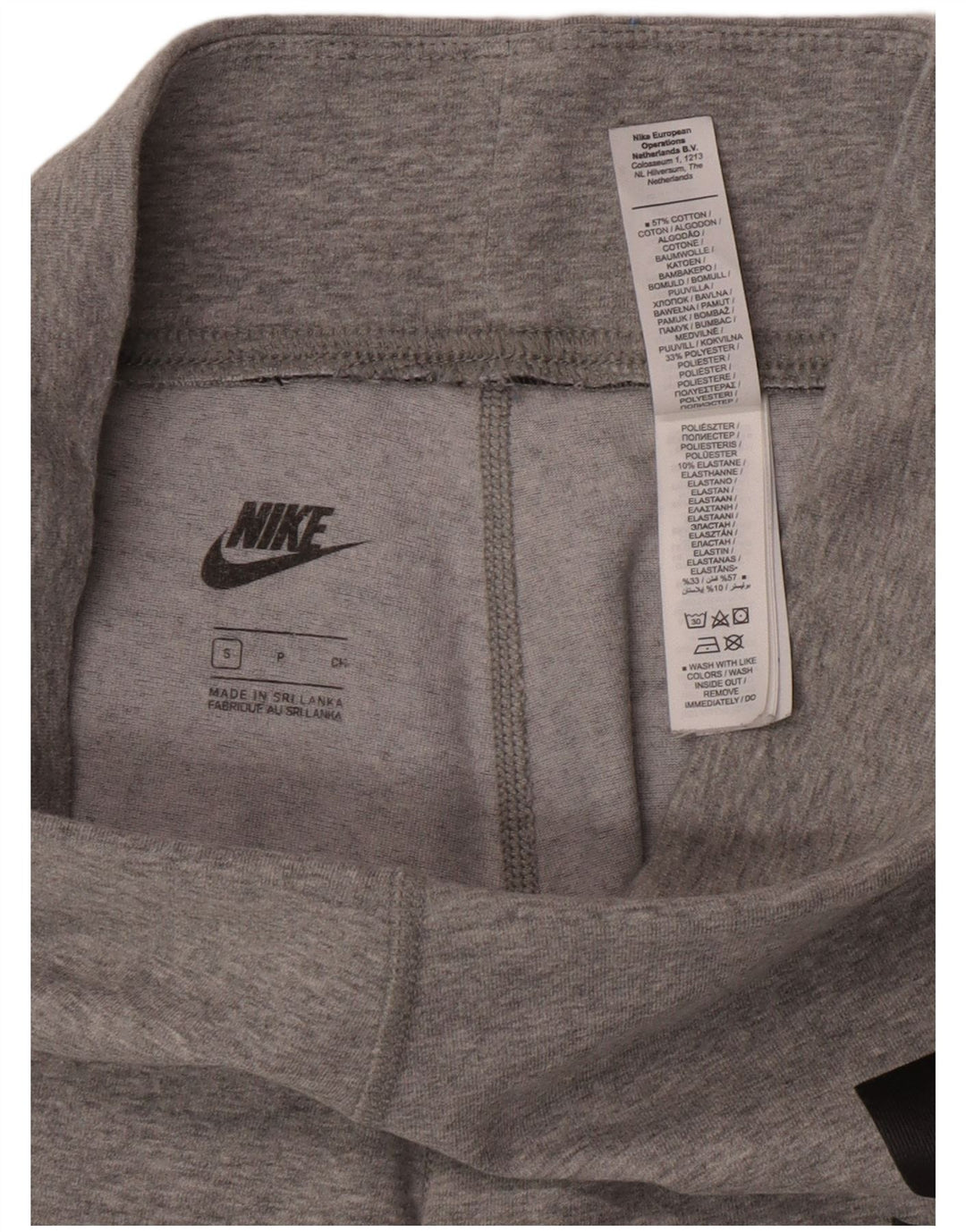 Nike Grafiske Leggings til kvinder UK 8 Små grå flækkede bomuld