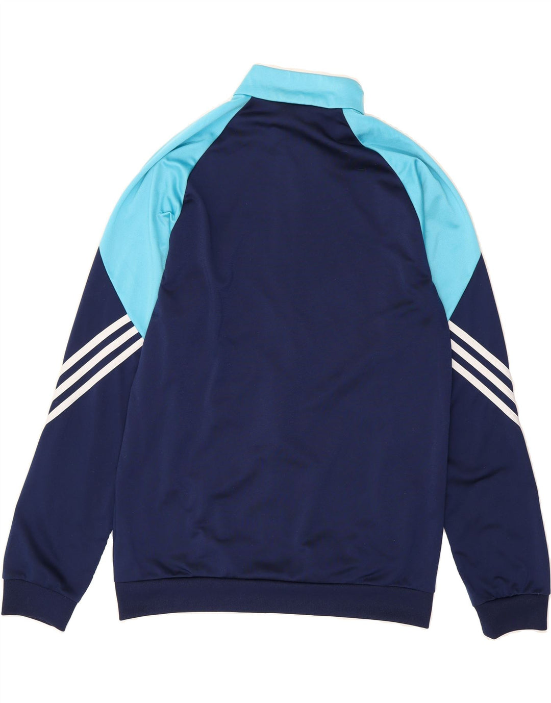 ADIDAS Mens Tracksuit Top Jacket Medium Navy Blue Colourblock Polyester Vintage Adidas and Second-Hand Adidas from Messina Hembry 