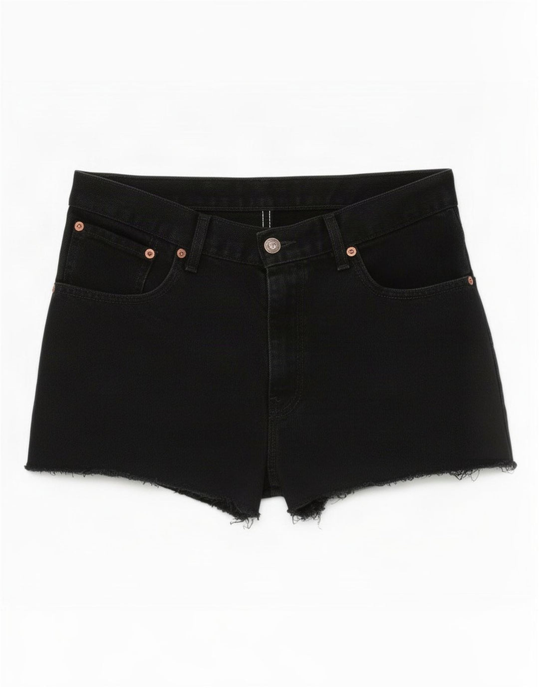 Levi's Womens 581 Distressed Denim Shorts Large W32 Black Bomuld