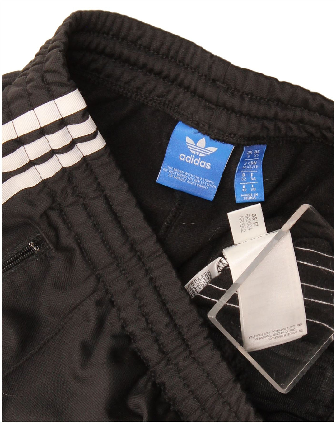 Adidas træningsdragt bukser til kvinder UK 6 XS sort polyester