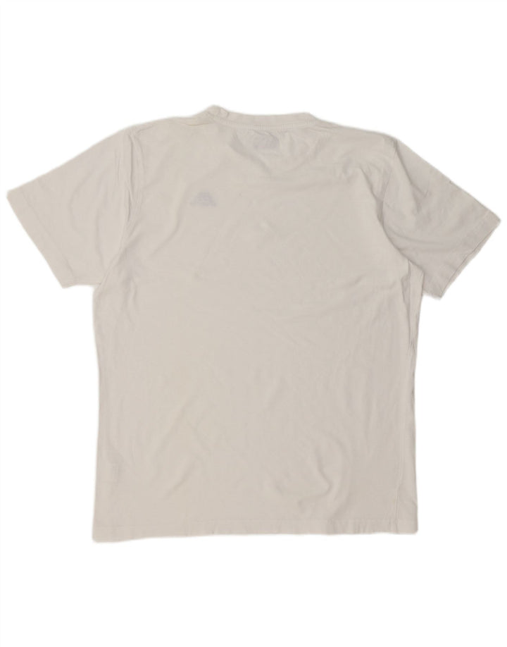 Kappa Herre T-Shirt Top XL Hvid Bomuld