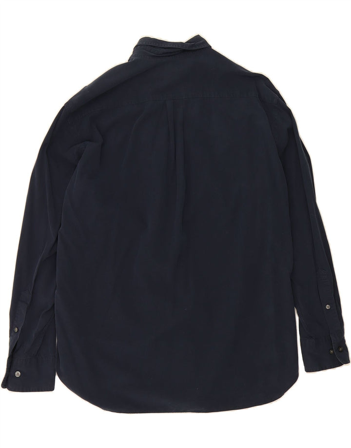 J. CREW Mens Shirt Size 15 1/2 Medium Navy Blue Cotton Vintage J. Crew and Second-Hand J. Crew from Messina Hembry 