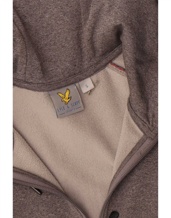 Lyle & Scott Herre hættetrøje med lynlås, lille grå Colourblock Polyester