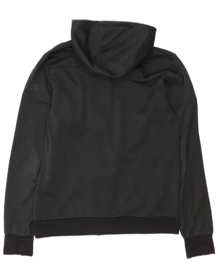 Adidas Hættetrøje med lynlås til mænd mellem sort polyester