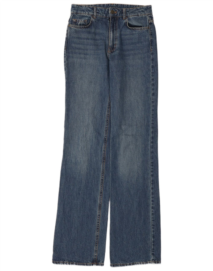 Massimo Dutti Dame Højtaljede Flared Jeans W34 L35 Blå Bomuld