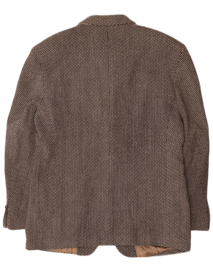 Ferre Herre 3-knaps blazerjakke IT 52 XL Brun sildebensuld
