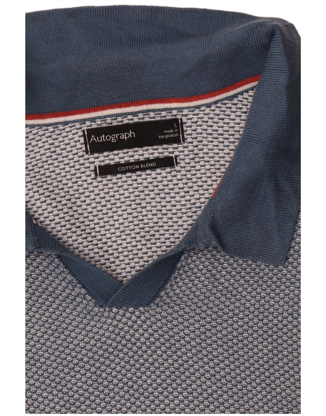 Marks & Spencer Herre Autograph Polo Neck Jumper Sweater Large Blue