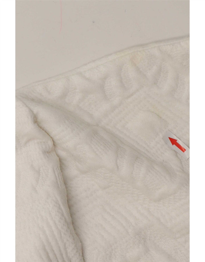 Zara Womens Relaxed Fit Sweatshirt Jumper UK 12 Medium White Geometric
