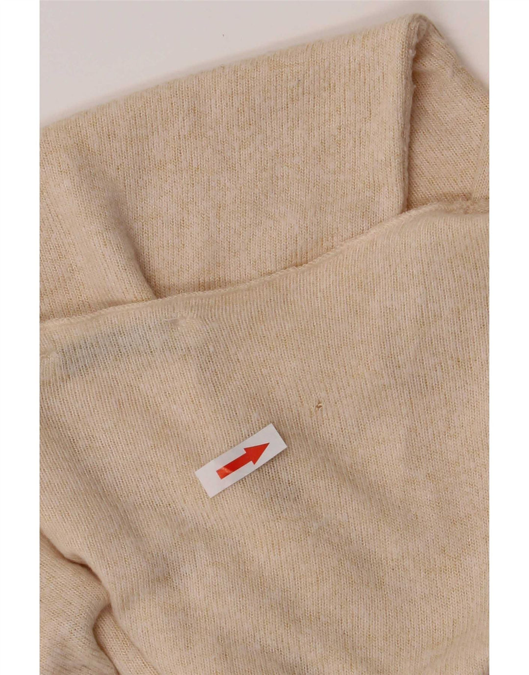 Zara Dame Top Langærmet UK 10 Small Beige Viscose