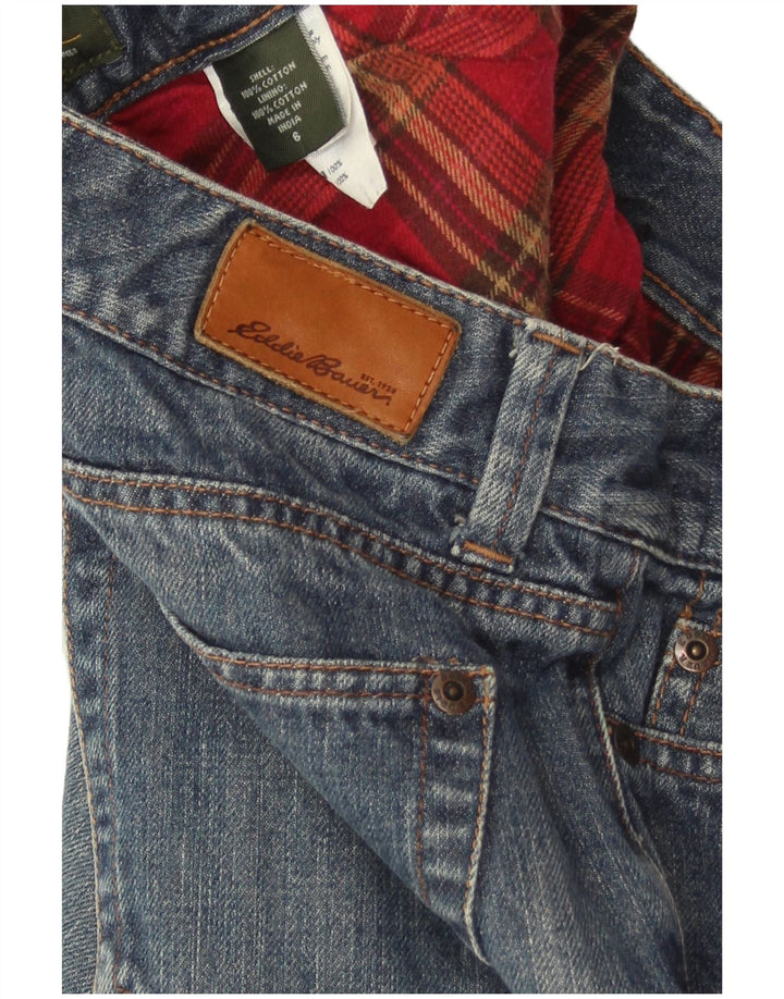EDDIE BAUER Lige jeans til kvinder US 6 Medium W30 L30 Blå Bomuld