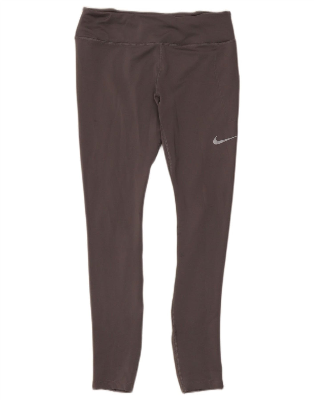 Nike Dame Dri Fit Crop Leggings UK 12 Medium Grey Polyester
