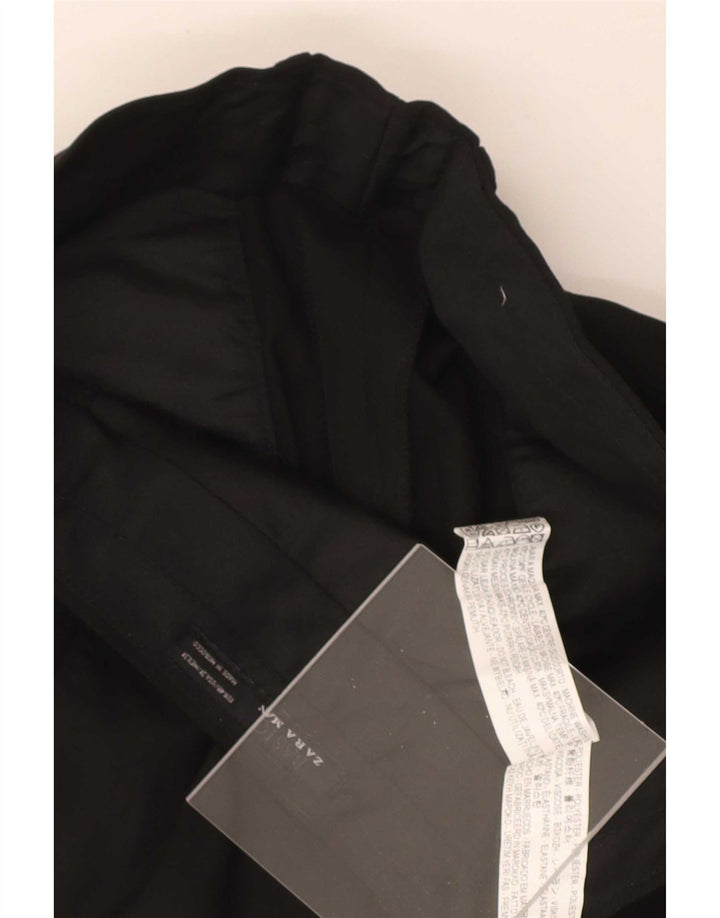 Zara lige jakkesæt til kvinder EU 40 Medium W31 L29 Sort polyester
