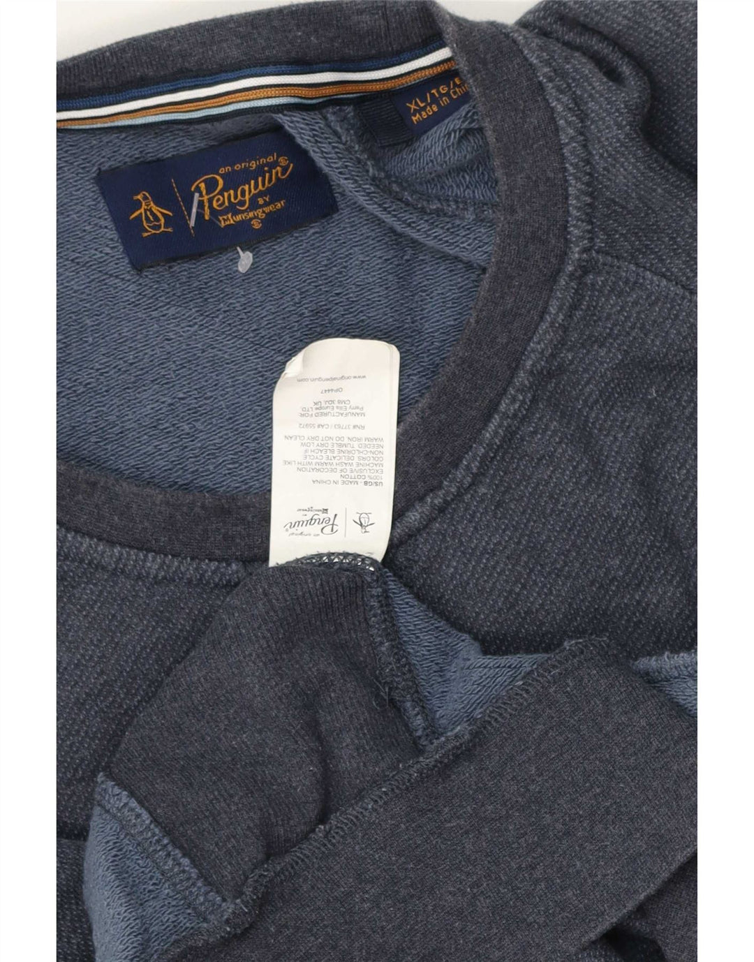 Penguin Herre Grafisk Sweatshirt Jumper XL Marineblå Bomuld