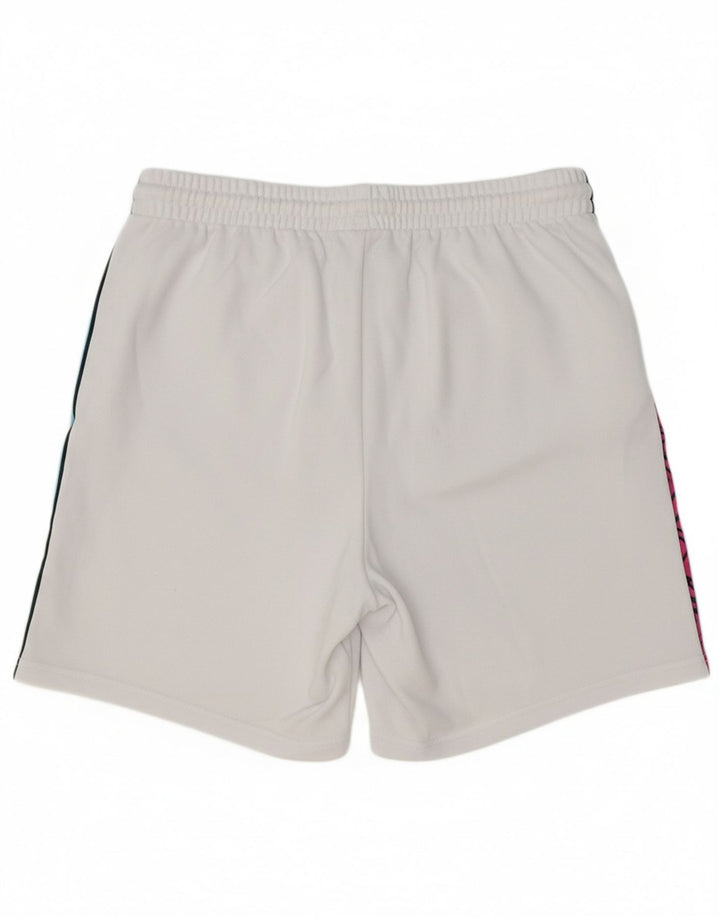 KAPPA Mens Graphic Sport Shorts Large  White Cotton