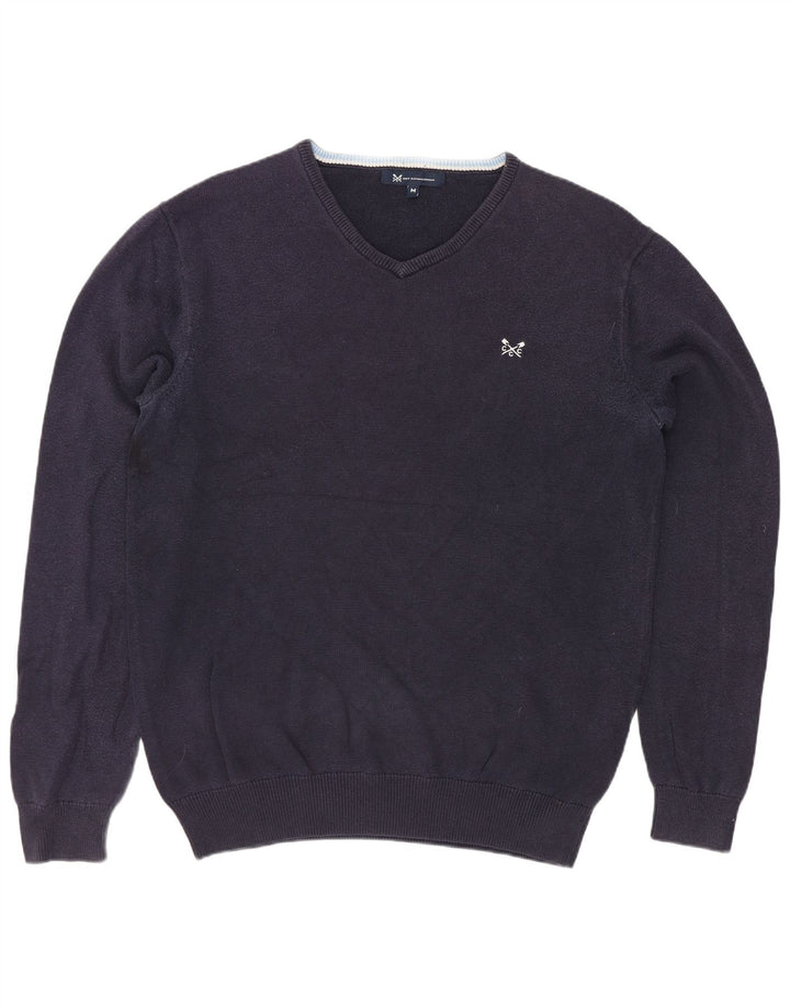 Besætningstøj Herre V-hals sweater Medium Marineblå Bomuld
