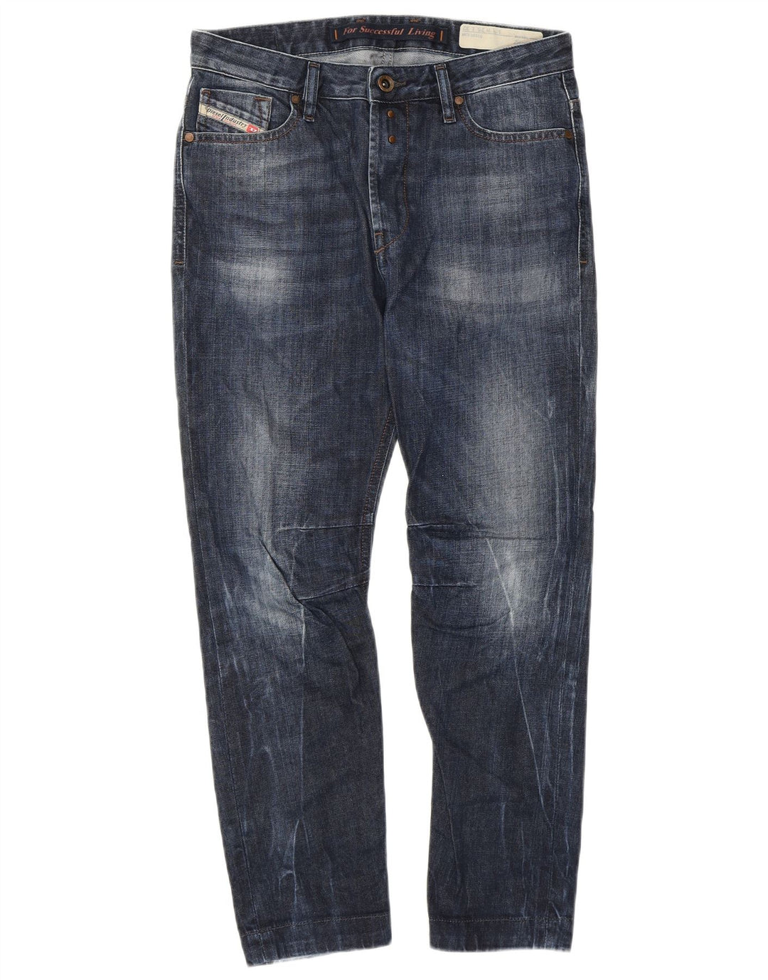 DIESEL Herre Slim Jeans W25 L23 Blå Bomuld