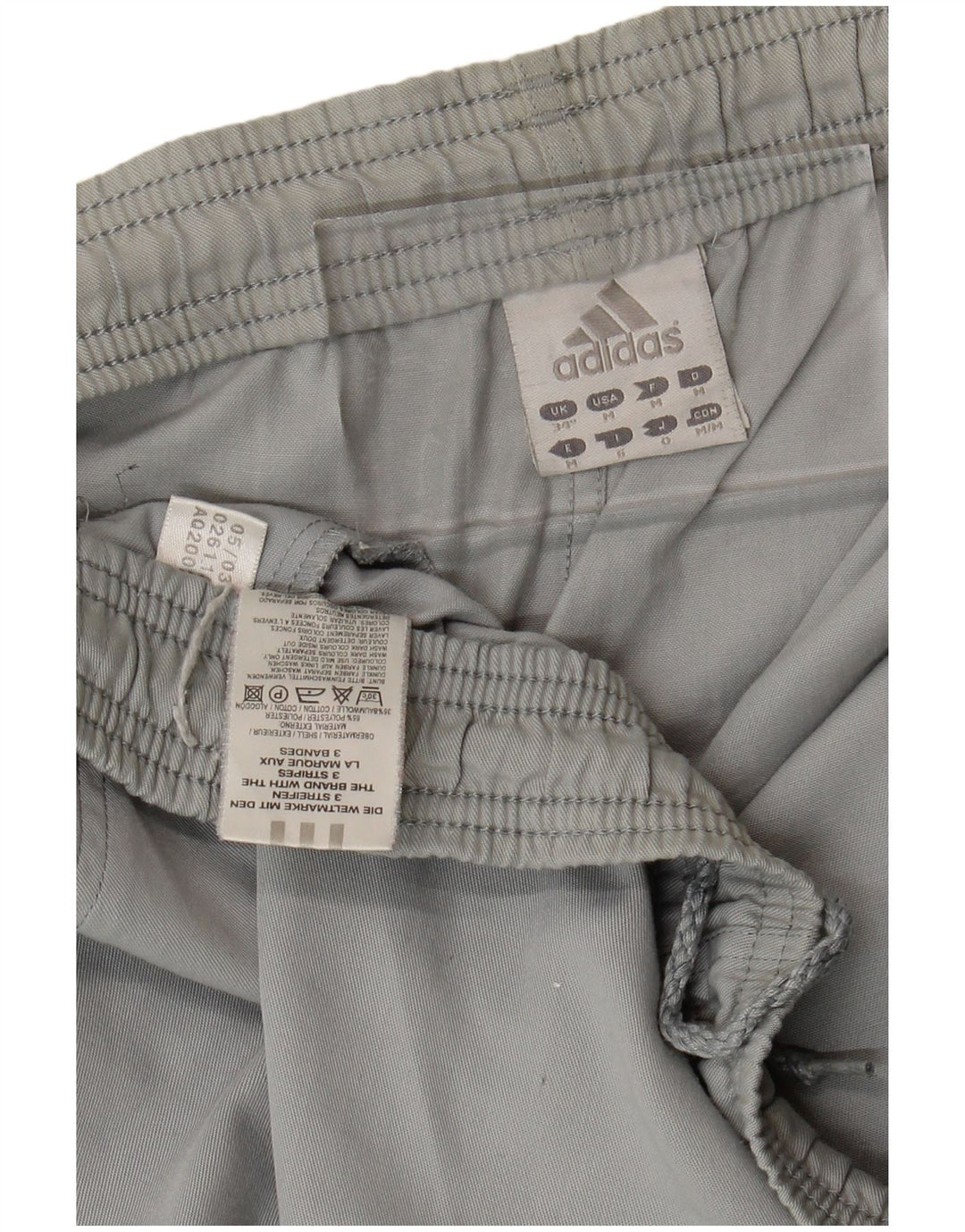 ADIDAS Mens Sport Shorts Large Grey Polyester Sports