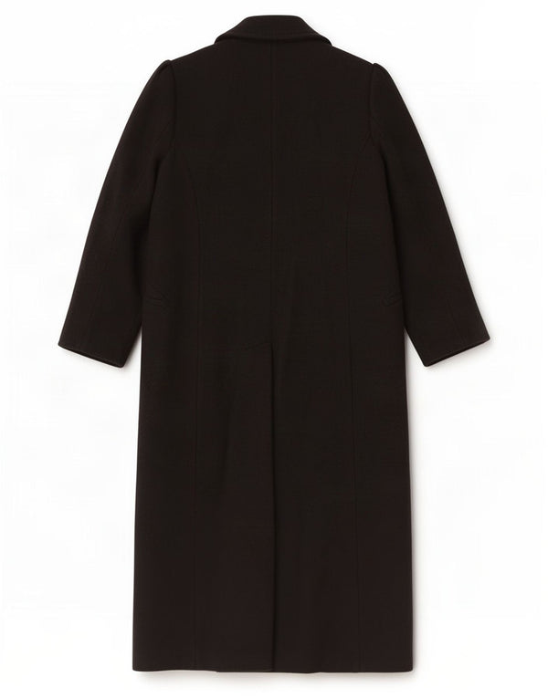 Marks & Spencer Dame Per Una Dobbeltradet Frakke UK 12 Medium Sort