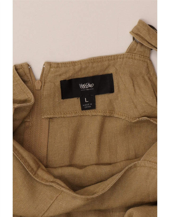 MOSSIMO Dame Ærmeløs Jumpsuit UK 16 Large Beige