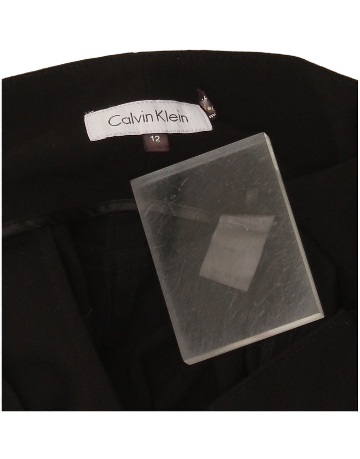 CALVIN KLEIN Lige croppede bukser til kvinder US 12 Large W36 L26 Sort