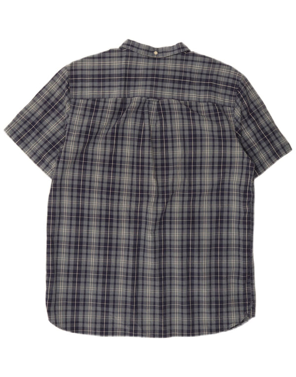 Lyle & Scott Kortærmet Herreskjorte med normal pasform XL Blå Plaid Bomuld