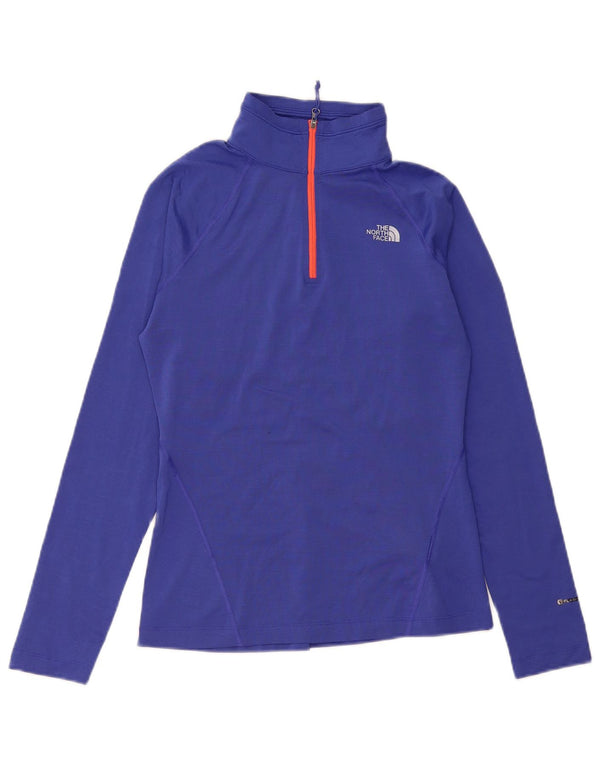 The North Face Womens Zip Neck Pullover Tracksuit Top UK 12 Medium Blue