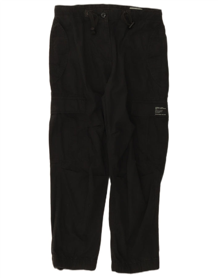 Superdry lige cargobukser til kvinder W26 L25 sort bomuld