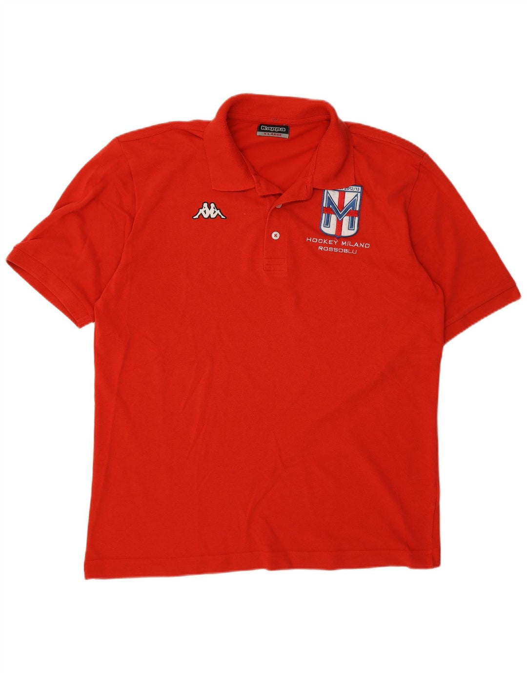 Kappa herre grafisk poloshirt XL rød bomuld