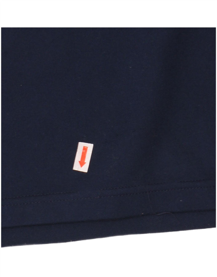 Adidas Herre Climalite Zip Neck Top Langærmet Large Navy Blue Polyester