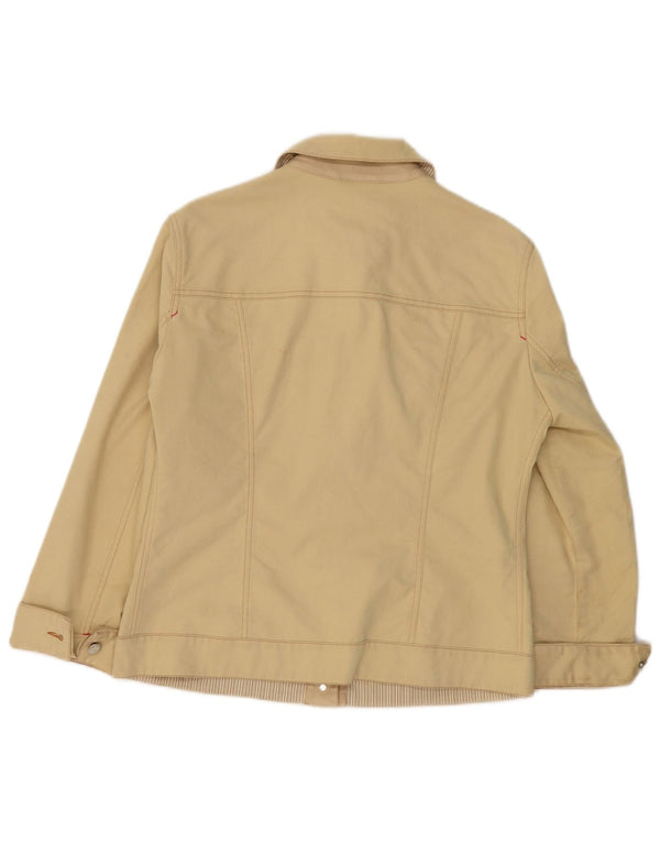 PAUL & SHARK Dame Yachting Denim Jacket UK 16 Stor Gul Bomuld