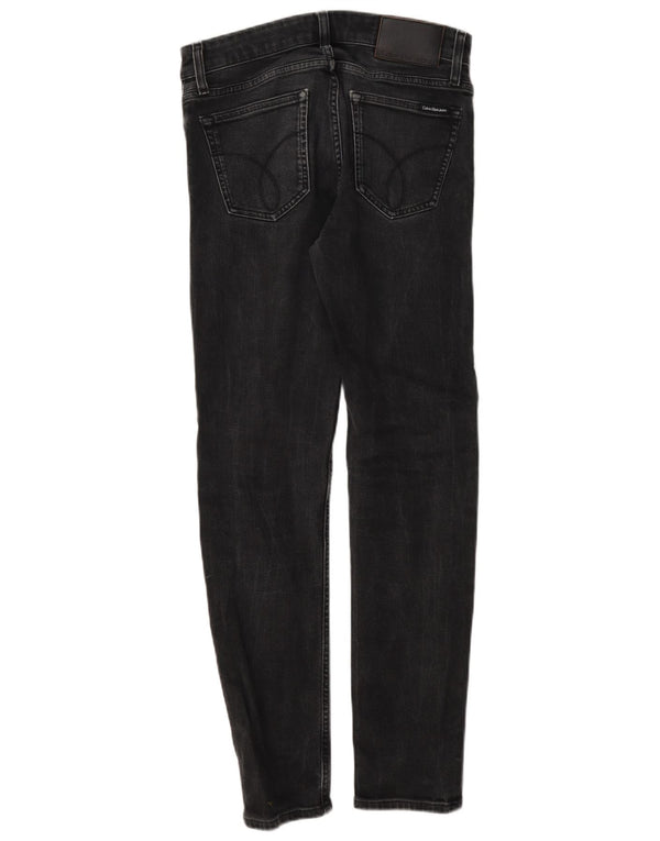 Calvin Klein Herre Skinny Jeans W28 L32 Sort Bomuld