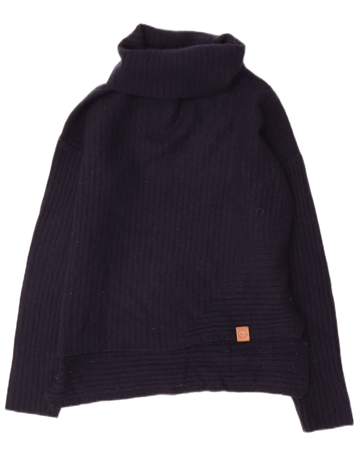 Harmont & Blaine Dame Rullehals Jumper Sweater UK 16 Large Navy Blue Wool