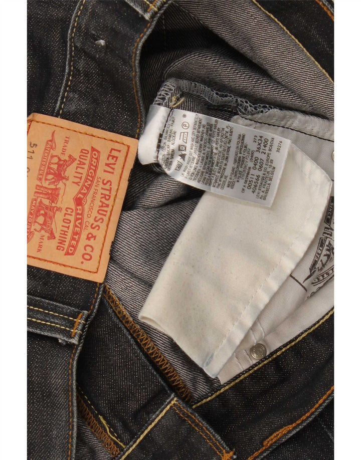 Levi's Womens 511 Slim Jeans W36 L31 Navy Blue Cotton