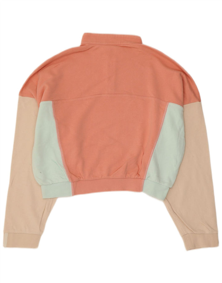 Adidas Dame Oversized Crop Sweatshirt Jumper UK 14 Medium Pink