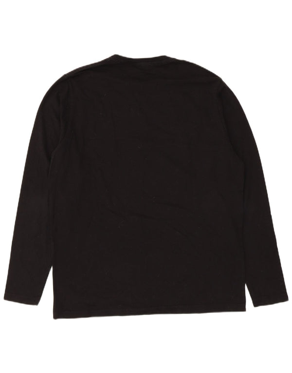 PEPE Jeans Mens Regular Graphic Top Long Sleeve Large Black
