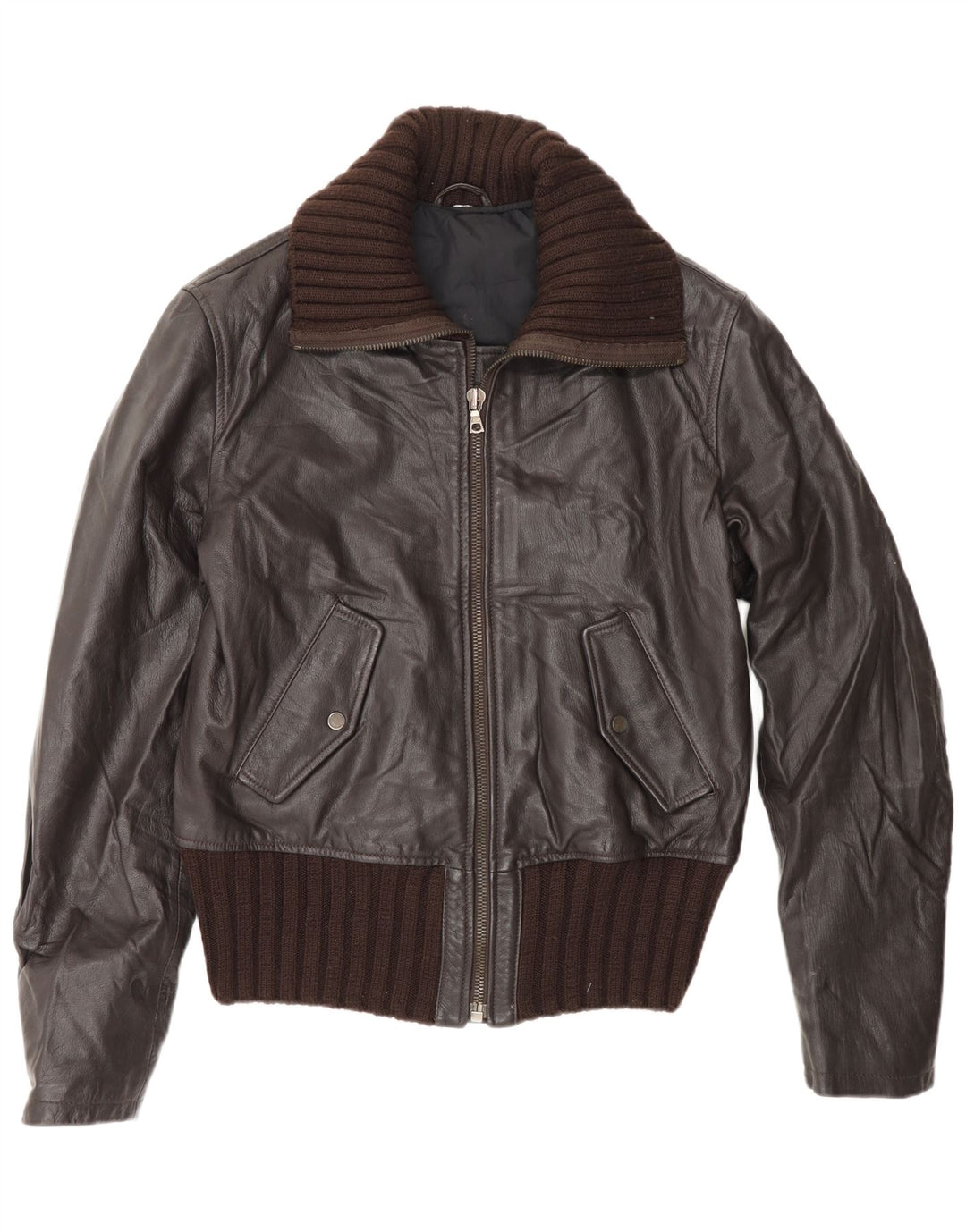 Gazzarrini Herre Læder Bomber Jacket IT 50Stor Sort Læder