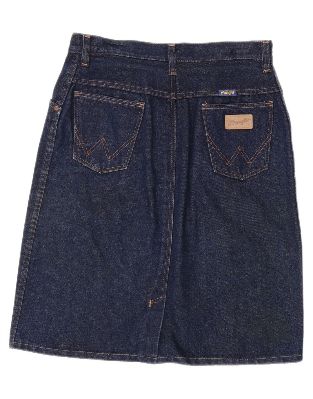 WRANGLER Womens Denim Skirt W26 Small Navy Blue Cotton