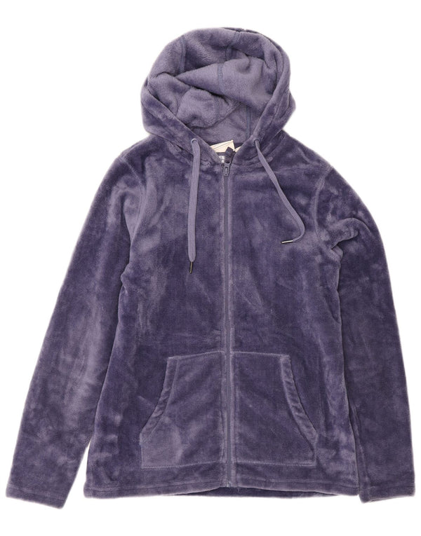 Mountain Warehouse dame fleecejakke med hætte UK 8 Lille lilla polyester