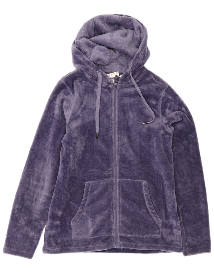 Mountain Warehouse dame fleecejakke med hætte UK 8 Lille lilla polyester